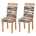 thumbnail image 1 of Yayeee 2 Pack Dining Chair Covers Stretch Parson Chairs Slipcovers Seat Protector, Artistic Desert Waves, 1 of 6