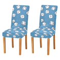 thumbnail image 1 of Yayeee 2 Pack Dining Chair Covers Stretch Parson Chairs Slipcovers Seat Protector, Baseballs Pattern, 1 of 6