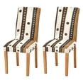 thumbnail image 1 of Yayeee 2 Pack Dining Chair Covers Stretch Parson Chairs Slipcovers Seat Protector, Beige Abstract Dots, 1 of 6