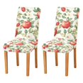 thumbnail image 1 of Yayeee 2 Pack Dining Chair Covers Stretch Parson Chairs Slipcovers Seat Protector, Beige Apple Pattern, 1 of 6