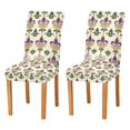 thumbnail image 1 of Yayeee 2 Pack Dining Chair Covers Stretch Parson Chairs Slipcovers Seat Protector, Beige Floral Pattern, 1 of 6