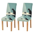 thumbnail image 1 of Yayeee 2 Pack Dining Chair Covers Stretch Parson Chairs Slipcovers Seat Protector, Black Cat, 1 of 6