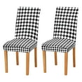 thumbnail image 1 of Yayeee 2 Pack Dining Chair Covers Stretch Parson Chairs Slipcovers Seat Protector, Black and White Geometric, 1 of 6
