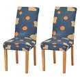 thumbnail image 1 of Yayeee 2 Pack Dining Chair Covers Stretch Parson Chairs Slipcovers Seat Protector, Blue Capybaras, 1 of 6
