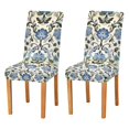 thumbnail image 1 of Yayeee 2 Pack Dining Chair Covers Stretch Parson Chairs Slipcovers Seat Protector, Blue Floral, 1 of 6