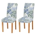 thumbnail image 1 of Yayeee 2 Pack Dining Chair Covers Stretch Parson Chairs Slipcovers Seat Protector, Blue Hydrangeas Pattern, 1 of 6