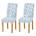 thumbnail image 1 of Yayeee 2 Pack Dining Chair Covers Stretch Parson Chairs Slipcovers Seat Protector, Blue Sheep Pattern, 1 of 6