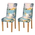 thumbnail image 1 of Yayeee 2 Pack Dining Chair Covers Stretch Parson Chairs Slipcovers Seat Protector, Boho Style Sun, 1 of 6