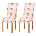 thumbnail image 1 of Yayeee 2 Pack Dining Chair Covers Stretch Parson Chairs Slipcovers Seat Protector, Cartoon Citrus, 1 of 6