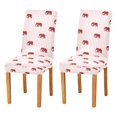 thumbnail image 1 of Yayeee 2 Pack Dining Chair Covers Stretch Parson Chairs Slipcovers Seat Protector, Cartoon Elephant Pattern, 1 of 6