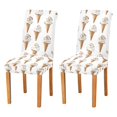 thumbnail image 1 of Yayeee 2 Pack Dining Chair Covers Stretch Parson Chairs Slipcovers Seat Protector, Cartoon Ice Cream Pattern, 1 of 6