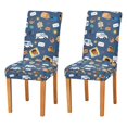 thumbnail image 1 of Yayeee 2 Pack Dining Chair Covers Stretch Parson Chairs Slipcovers Seat Protector, Cartoon Mail Truck Pattern, 1 of 6