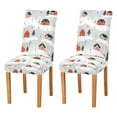 thumbnail image 1 of Yayeee 2 Pack Dining Chair Covers Stretch Parson Chairs Slipcovers Seat Protector, Cartoon Red Houses, 1 of 6