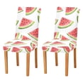 thumbnail image 1 of Yayeee 2 Pack Dining Chair Covers Stretch Parson Chairs Slipcovers Seat Protector, Cartoon Watermelon, 1 of 6