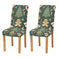 thumbnail image 1 of Yayeee 2 Pack Dining Chair Covers Stretch Parson Chairs Slipcovers Seat Protector, Christmas Gift Pattern, 1 of 6