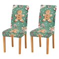 thumbnail image 1 of Yayeee 2 Pack Dining Chair Covers Stretch Parson Chairs Slipcovers Seat Protector, Christmas Gingerbread, 1 of 6