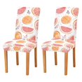 thumbnail image 1 of Yayeee 2 Pack Dining Chair Covers Stretch Parson Chairs Slipcovers Seat Protector, Citrus Slice, 1 of 6