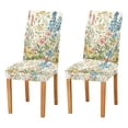 thumbnail image 1 of Yayeee 2 Pack Dining Chair Covers Stretch Parson Chairs Slipcovers Seat Protector, Colorful Wildflowers, 1 of 6
