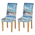 thumbnail image 1 of Yayeee 2 Pack Dining Chair Covers Stretch Parson Chairs Slipcovers Seat Protector, Crystal Ocean, 1 of 6