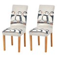 thumbnail image 1 of Yayeee 2 Pack Dining Chair Covers Stretch Parson Chairs Slipcovers Seat Protector, Cute Puffin, 1 of 6