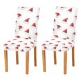 thumbnail image 1 of Yayeee 2 Pack Dining Chair Covers Stretch Parson Chairs Slipcovers Seat Protector, Cute Santa Hats Pattern, 1 of 6