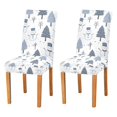 thumbnail image 1 of Yayeee 2 Pack Dining Chair Covers Stretch Parson Chairs Slipcovers Seat Protector, Cute Snowmen, 1 of 6
