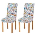thumbnail image 1 of Yayeee 2 Pack Dining Chair Covers Stretch Parson Chairs Slipcovers Seat Protector, Doodle Pattern, 1 of 6