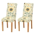 thumbnail image 1 of Yayeee 2 Pack Dining Chair Covers Stretch Parson Chairs Slipcovers Seat Protector, Floral Birds Pattern, 1 of 6