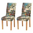 thumbnail image 1 of Yayeee 2 Pack Dining Chair Covers Stretch Parson Chairs Slipcovers Seat Protector, Floral Garden, 1 of 6