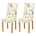 thumbnail image 1 of Yayeee 2 Pack Dining Chair Covers Stretch Parson Chairs Slipcovers Seat Protector, Floral Rabbit, 1 of 6