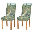 thumbnail image 1 of Yayeee 2 Pack Dining Chair Covers Stretch Parson Chairs Slipcovers Seat Protector, Garden Scene, 1 of 6