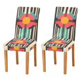 thumbnail image 1 of Yayeee 2 Pack Dining Chair Covers Stretch Parson Chairs Slipcovers Seat Protector, Geometric Circle, 1 of 6
