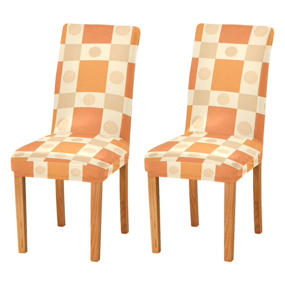 Yayeee 2 Pack Dining Chair Covers Stretch Parson Chairs Slipcovers Seat Protector, Geometric Pattern