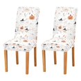 thumbnail image 1 of Yayeee 2 Pack Dining Chair Covers Stretch Parson Chairs Slipcovers Seat Protector, Ghost Design, 1 of 6