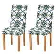 thumbnail image 1 of Yayeee 2 Pack Dining Chair Covers Stretch Parson Chairs Slipcovers Seat Protector, Gold Geometric Pattern, 1 of 6