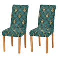 thumbnail image 1 of Yayeee 2 Pack Dining Chair Covers Stretch Parson Chairs Slipcovers Seat Protector, Green Abstract Pattern, 1 of 6