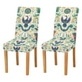 thumbnail image 1 of Yayeee 2 Pack Dining Chair Covers Stretch Parson Chairs Slipcovers Seat Protector, Green Animals Pattern, 1 of 6