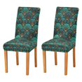 thumbnail image 1 of Yayeee 2 Pack Dining Chair Covers Stretch Parson Chairs Slipcovers Seat Protector, Green Art Abstract Pattern, 1 of 6