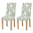 thumbnail image 1 of Yayeee 2 Pack Dining Chair Covers Stretch Parson Chairs Slipcovers Seat Protector, Green Floral Cat Pattern, 1 of 6