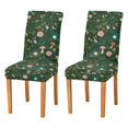 thumbnail image 1 of Yayeee 2 Pack Dining Chair Covers Stretch Parson Chairs Slipcovers Seat Protector, Green Forest Pattern, 1 of 6