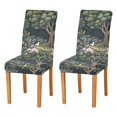 thumbnail image 1 of Yayeee 2 Pack Dining Chair Covers Stretch Parson Chairs Slipcovers Seat Protector, Green Forest Scene, 1 of 6