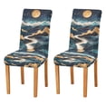 thumbnail image 1 of Yayeee 2 Pack Dining Chair Covers Stretch Parson Chairs Slipcovers Seat Protector, Green Mountains, 1 of 6