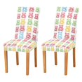 thumbnail image 1 of Yayeee 2 Pack Dining Chair Covers Stretch Parson Chairs Slipcovers Seat Protector, Gummy Bear Pattern, 1 of 6