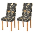 thumbnail image 1 of Yayeee 2 Pack Dining Chair Covers Stretch Parson Chairs Slipcovers Seat Protector, Halloween Dancing, 1 of 6