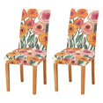 thumbnail image 1 of Yayeee 2 Pack Dining Chair Covers Stretch Parson Chairs Slipcovers Seat Protector, Hand Drawn Floral, 1 of 6