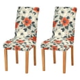 thumbnail image 1 of Yayeee 2 Pack Dining Chair Covers Stretch Parson Chairs Slipcovers Seat Protector, Large Red Floral Pattern, 1 of 6