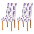 thumbnail image 1 of Yayeee 2 Pack Dining Chair Covers Stretch Parson Chairs Slipcovers Seat Protector, Lavender Pattern, 1 of 6