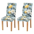 thumbnail image 1 of Yayeee 2 Pack Dining Chair Covers Stretch Parson Chairs Slipcovers Seat Protector, Lemon Pattern, 1 of 6