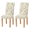 thumbnail image 1 of Yayeee 2 Pack Dining Chair Covers Stretch Parson Chairs Slipcovers Seat Protector, Light Brown Pattern, 1 of 6