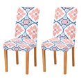 thumbnail image 1 of Yayeee 2 Pack Dining Chair Covers Stretch Parson Chairs Slipcovers Seat Protector, Mosaic Flowers Pattern, 1 of 6